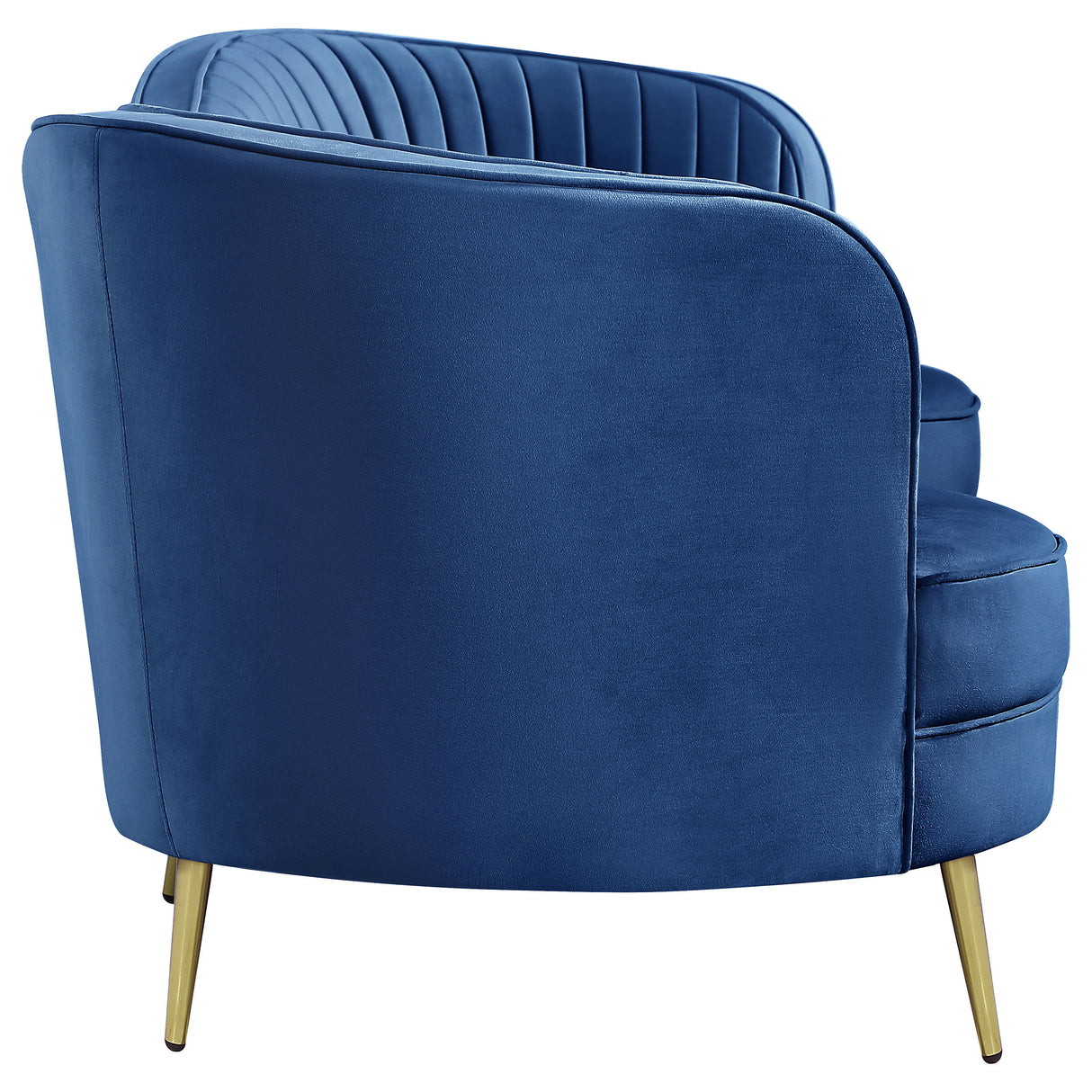 Sofa - Sophia Upholstered Camel Back Sofa Blue