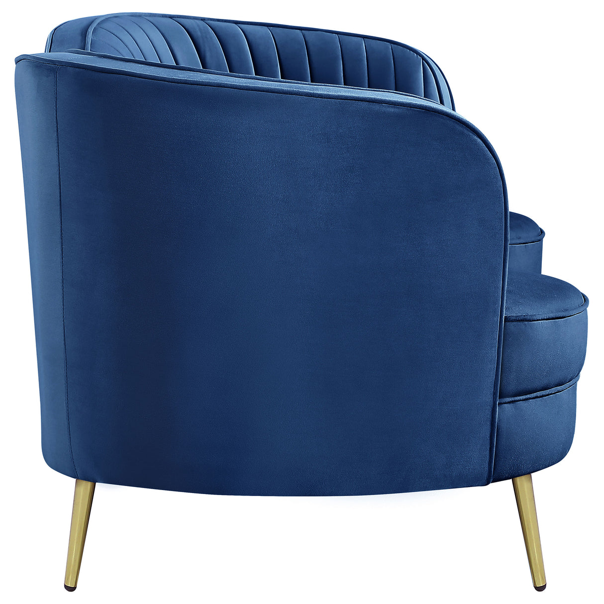 Loveseat - Sophia Upholstered Camel Back Loveseat Blue