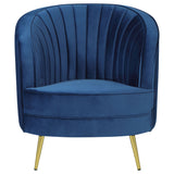 Chair - Sophia Upholstered Vertical Channel Tufted Chair Blue