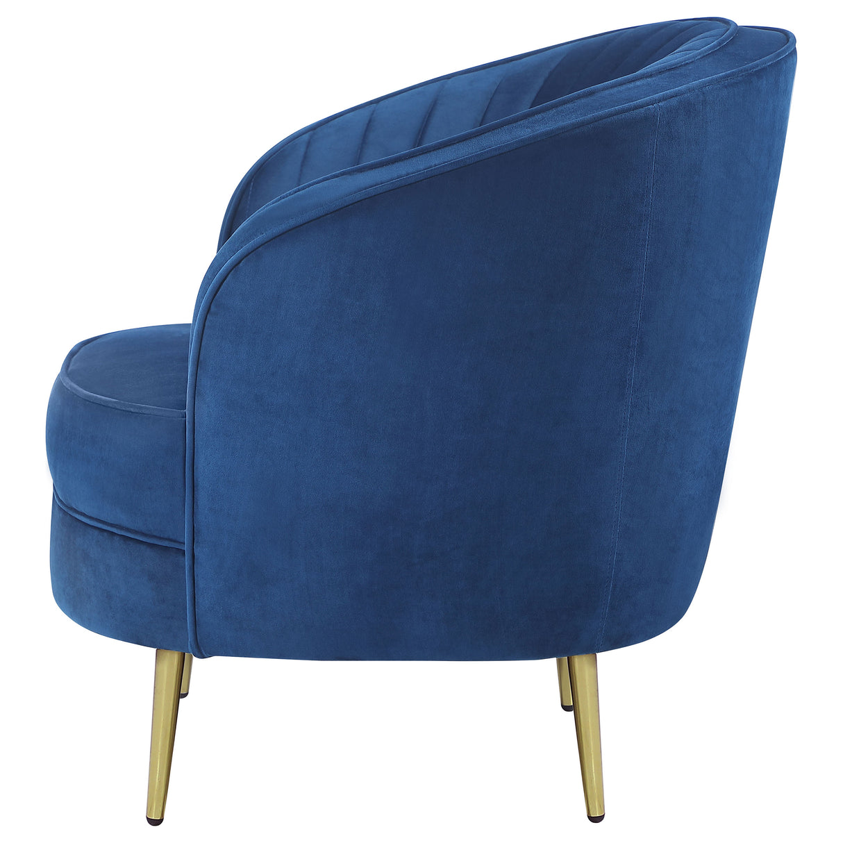 Chair - Sophia Upholstered Vertical Channel Tufted Chair Blue