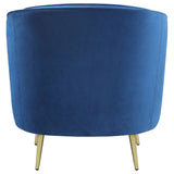 Chair - Sophia Upholstered Vertical Channel Tufted Chair Blue