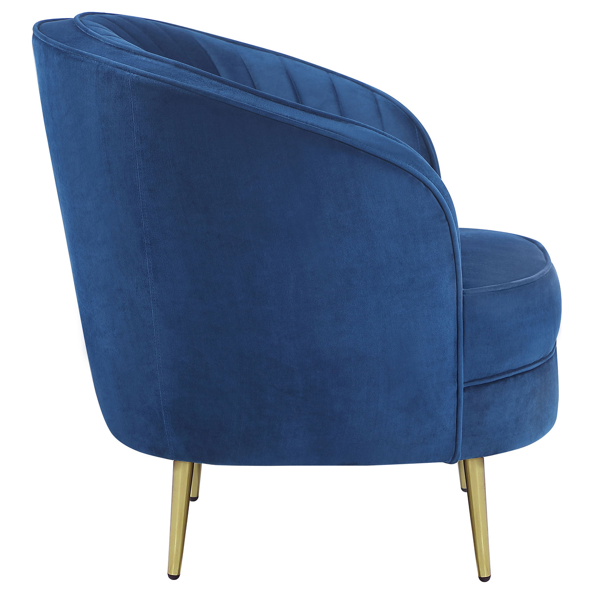 Chair - Sophia Upholstered Vertical Channel Tufted Chair Blue