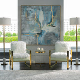 Meditation Modern Art - Light Blue by Uttermost - View 5