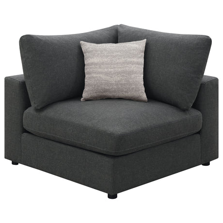 Rhette Charcoal 4-piece Upholstered Sectional with Reversible Cushions - sold by Home Elegance USA