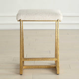 Midas Counter Stool - White / Gold by Uttermost - View 2
