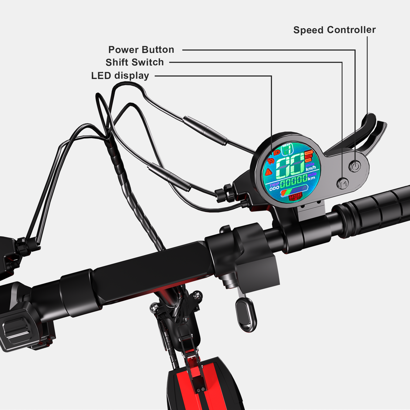 E-Scooters Off Road Foldable 10 inches Long Range E-Scooter With Seat  500W 48V 12.5ah