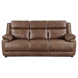 Sofa 2 Pc Set - Ellington 2-piece Upholstered Padded Arm Sofa Set Dark Brown