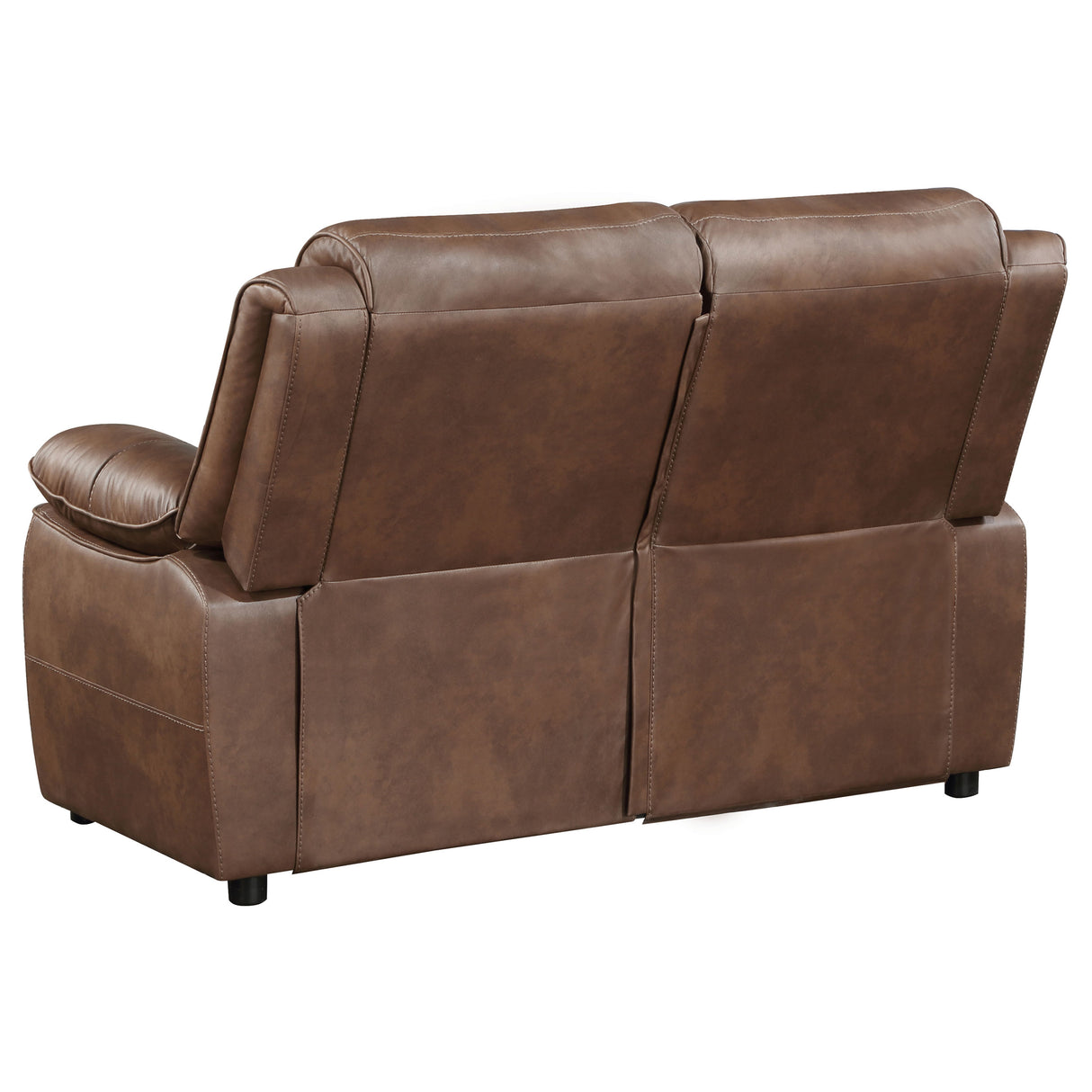 Sofa 2 Pc Set - Ellington 2-piece Upholstered Padded Arm Sofa Set Dark Brown