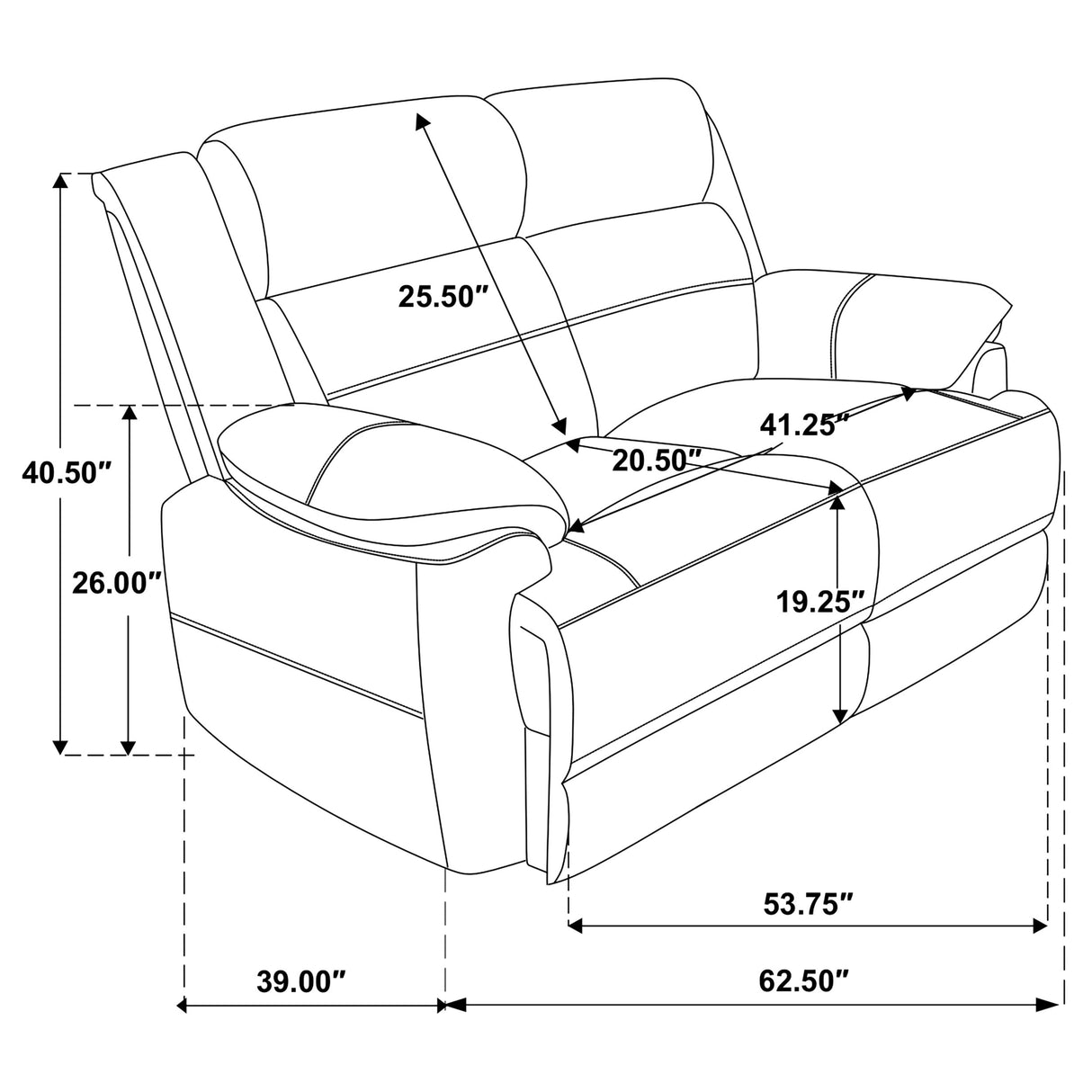 Sofa 2 Pc Set - Ellington 2-piece Upholstered Padded Arm Sofa Set Dark Brown