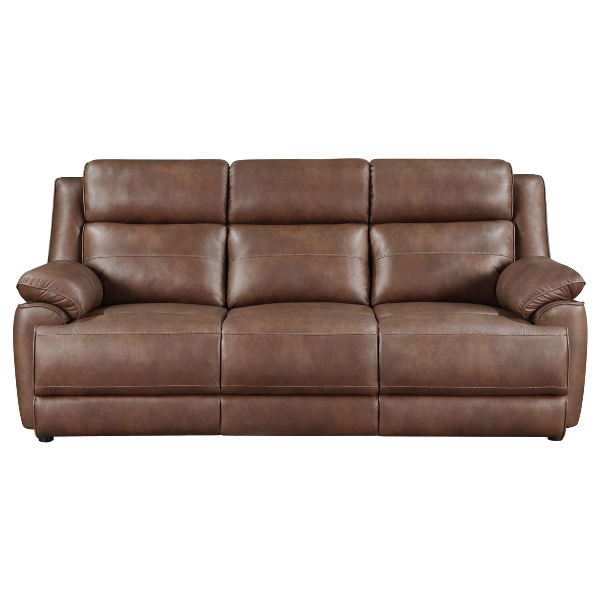 Sofa 3 Pc Set - Ellington 3-piece Upholstered Padded Arm Sofa Set Dark Brown