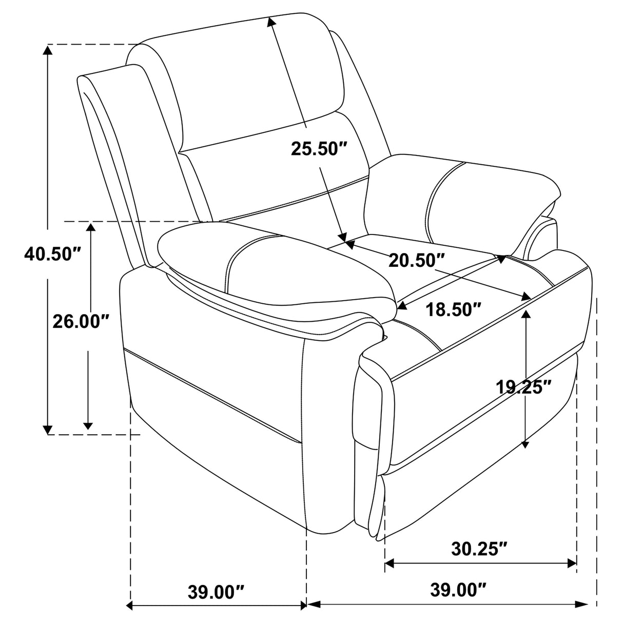 Sofa 3 Pc Set - Ellington 3-piece Upholstered Padded Arm Sofa Set Dark Brown