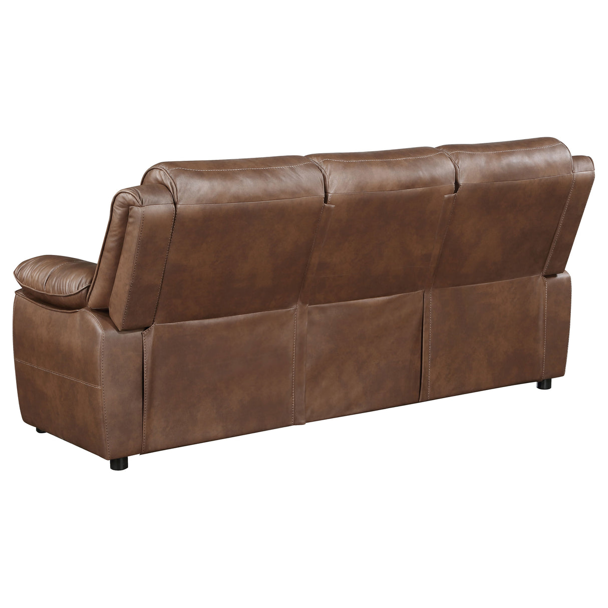 Sofa - Ellington Upholstered Padded Arm Sofa Dark Brown