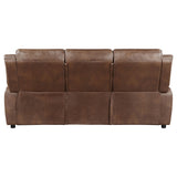 Sofa - Ellington Upholstered Padded Arm Sofa Dark Brown