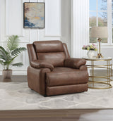 Chair - Ellington Upholstered Padded Arm Accent Chair Dark Brown