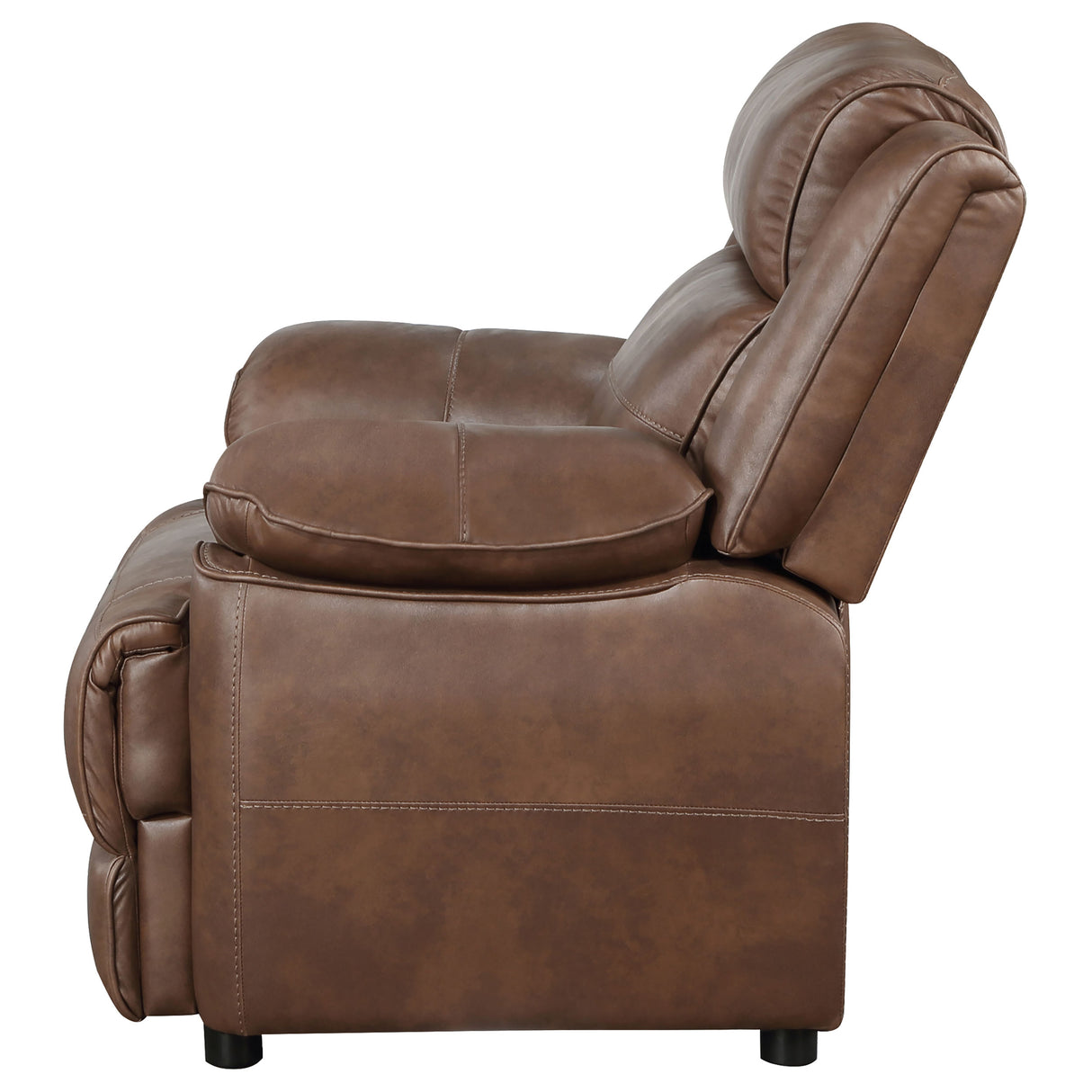 Chair - Ellington Upholstered Padded Arm Accent Chair Dark Brown