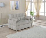 Cotswold Tufted Cushion Sleeper Sofa Bed Light Grey | Coaster - 508307 - Home Elegance USA - 2