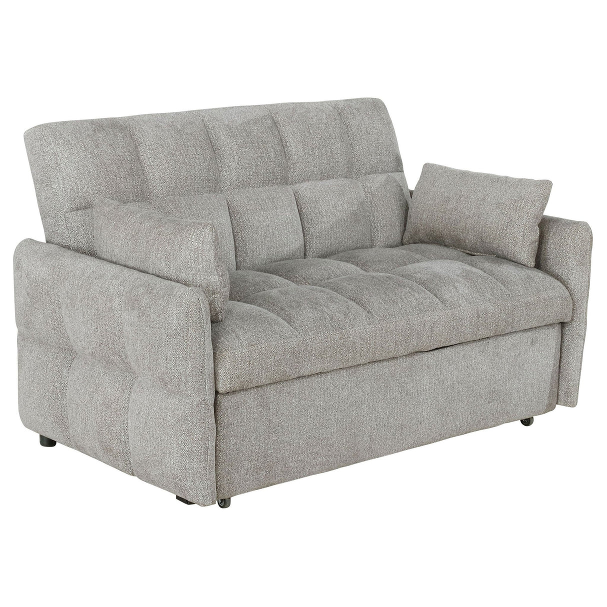 Cotswold Tufted Cushion Sleeper Sofa Bed Light Grey | Coaster - 508307 - Home Elegance USA - 1