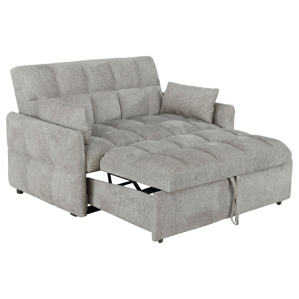 Cotswold Tufted Cushion Sleeper Sofa Bed Light Grey | Coaster - 508307 - Home Elegance USA - 5