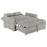 Cotswold Tufted Cushion Sleeper Sofa Bed Light Grey | Coaster | Home Elegance USA