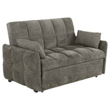 Cotswold Tufted Cushion Sleeper Sofa Bed Dark Grey | Coaster - 508308 - Home Elegance USA - 1