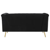 Holly 2 - piece Tuxedo Arm Tufted Back Living Room Set Black - 508441 - S2 - image - 9