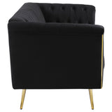 Sofa - Holly Tuxedo Arm Tufted Back Sofa Black