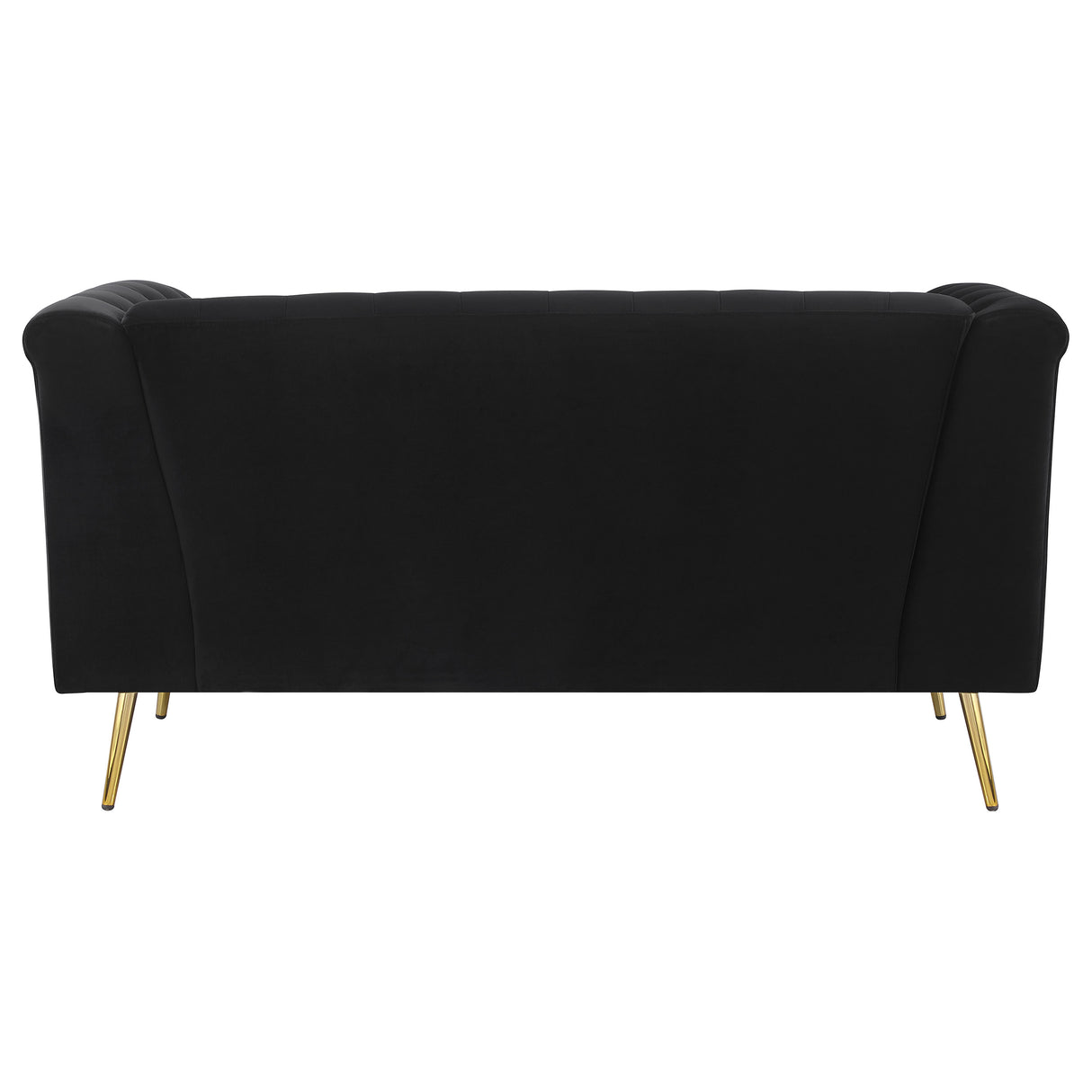 Loveseat - Holly Tuxedo Arm Tufted Back Loveseat Black