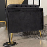 Chair - Holly Tuxedo Arm Tufted Back Chair Black