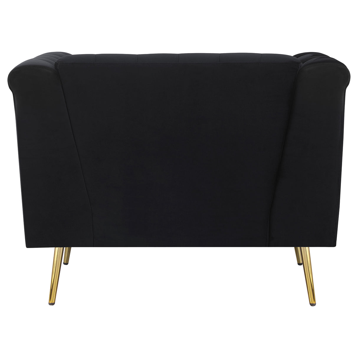 Chair - Holly Tuxedo Arm Tufted Back Chair Black