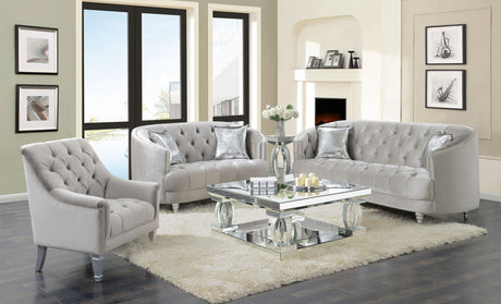 Avonlea 3 - piece Tufted Living Room Set Grey | Coaster | Home Elegance USA