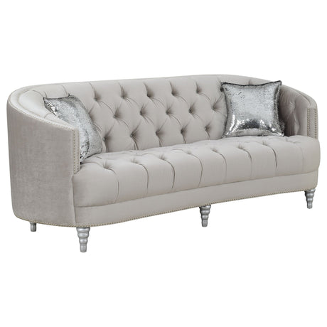 Avonlea Sloped Arm Tufted Sofa Grey | Coaster - 508461 - Home Elegance USA - 1