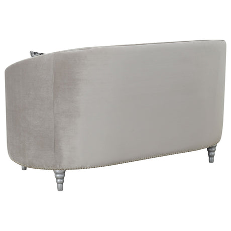 Avonlea Sloped Arm Tufted Loveseat Grey | Coaster - 508462 - Home Elegance USA - 6