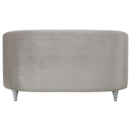 Avonlea Sloped Arm Tufted Loveseat Grey | Coaster - 508462 - Home Elegance USA - 7