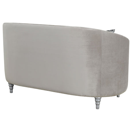 Avonlea Sloped Arm Tufted Loveseat Grey | Coaster - 508462 - Home Elegance USA - 8