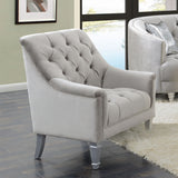 Chair - Avonlea Sloped Arm Tufted Chair Grey