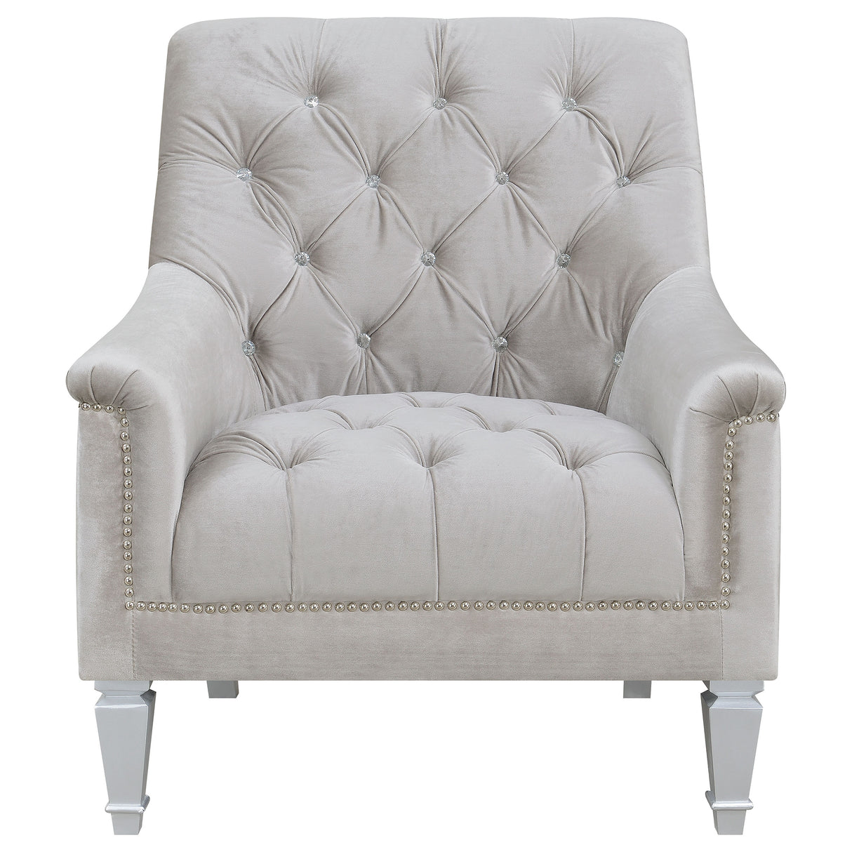 Chair - Avonlea Sloped Arm Tufted Chair Grey