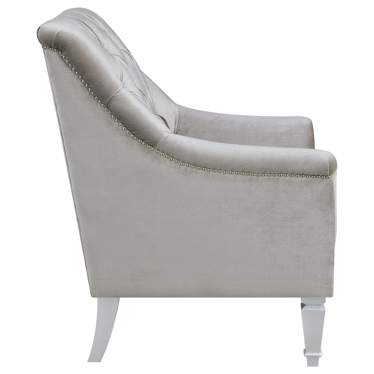 Chair - Avonlea Sloped Arm Tufted Chair Grey