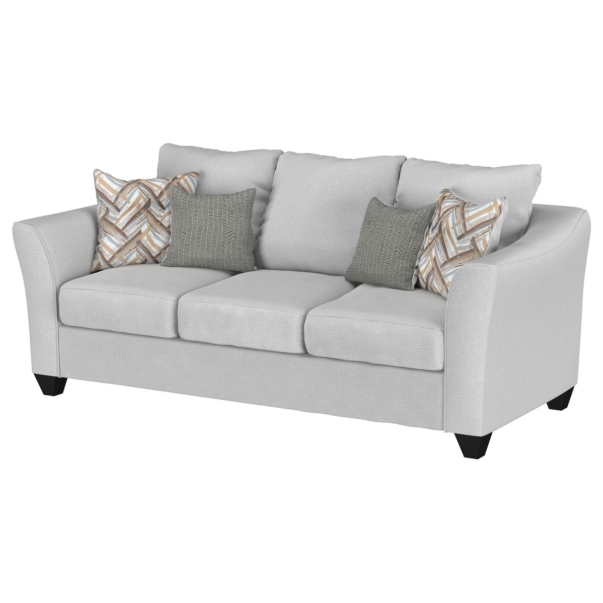 Sofa - Salizar Upholstered Track Arm Fabric Sofa Grey Mist