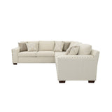 Aria L - shaped Sectional with Nailhead Oatmeal | Coaster - 508610 - Home Elegance USA - 2