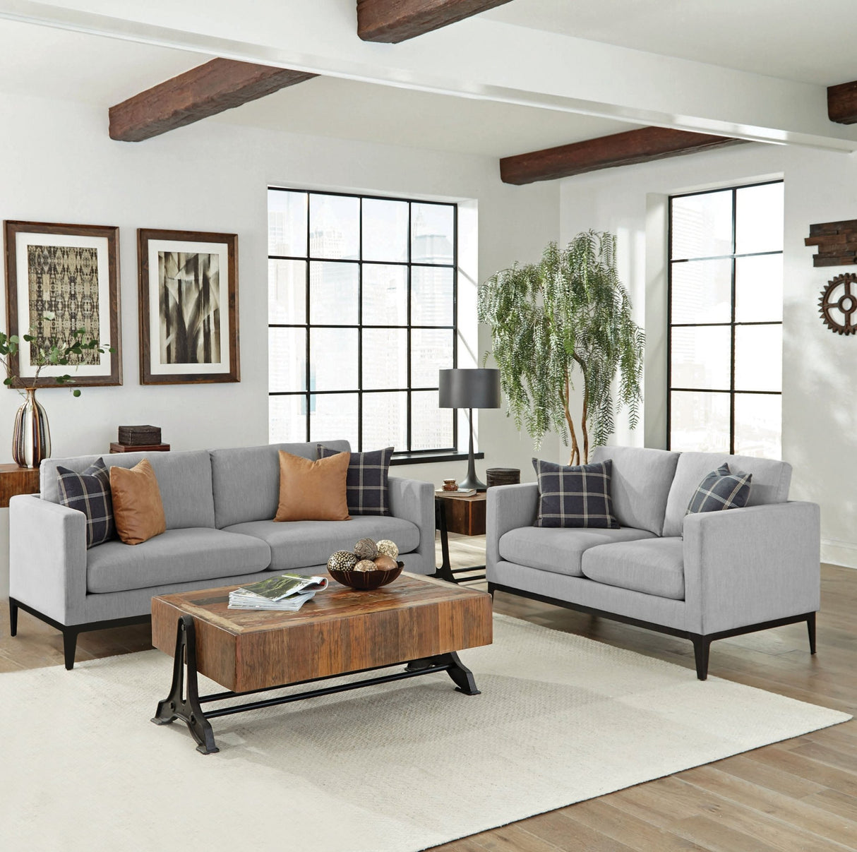 Apperson 2 - piece Living Room Set Grey | Coaster | Home Elegance USA