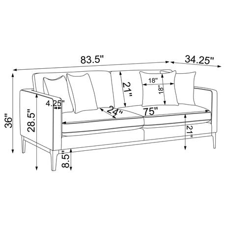 Apperson 2 - piece Living Room Set Grey - 508681 - S2 - image - 11