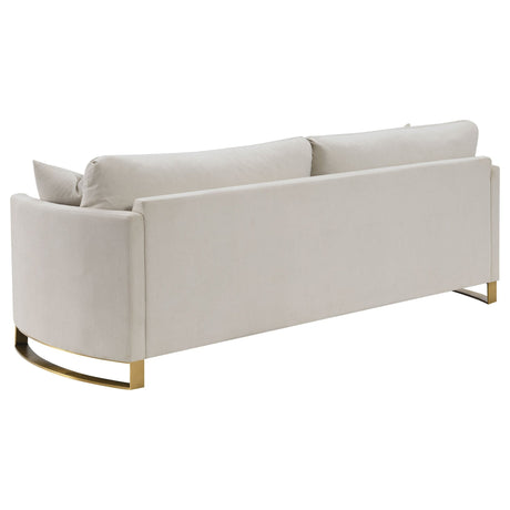 Corliss Upholstered Arched Arms Sofa Beige | Coaster - 508821 - Home Elegance USA - 6