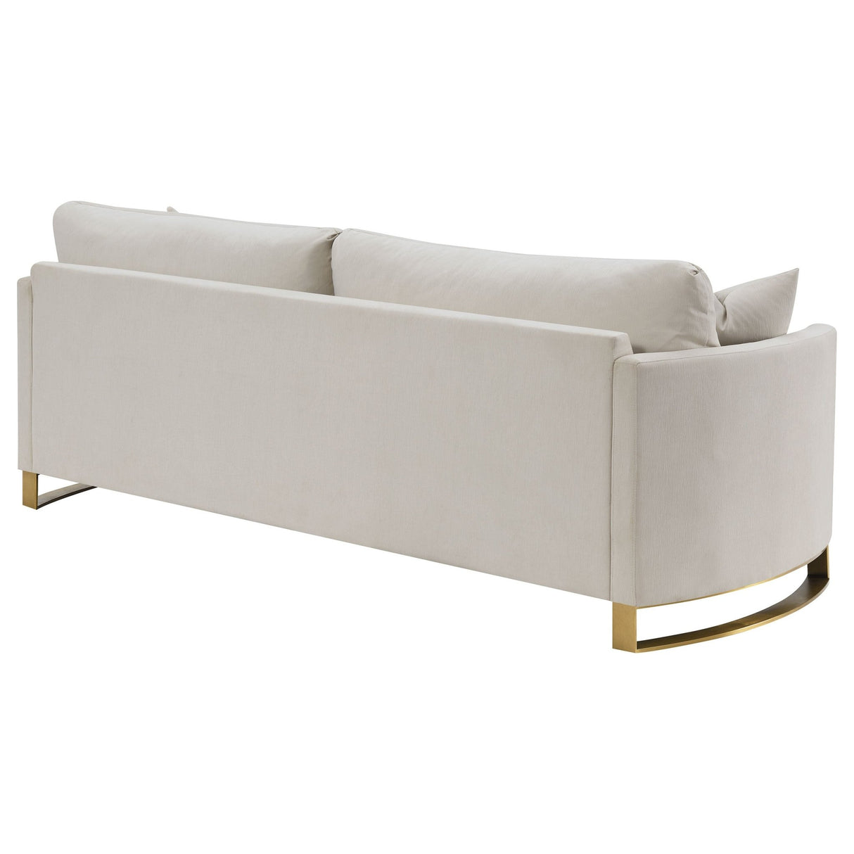 Corliss Upholstered Arched Arms Sofa Beige | Coaster | Home Elegance USA