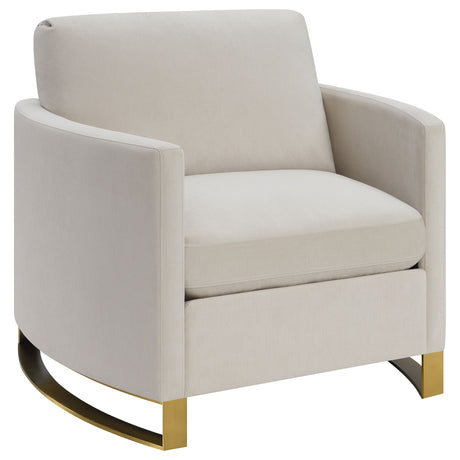 Chair - Corliss Upholstered Arched Arms Chair Beige