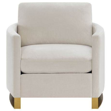 Chair - Corliss Upholstered Arched Arms Chair Beige