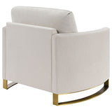 Chair - Corliss Upholstered Arched Arms Chair Beige