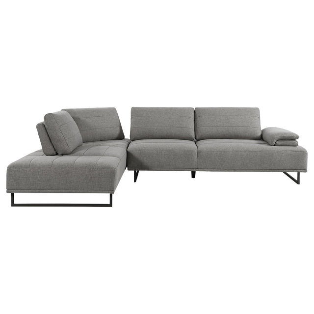 Arden 2 - piece Adjustable Back Sectional Taupe | Coaster - 508888 - Home Elegance USA - 1