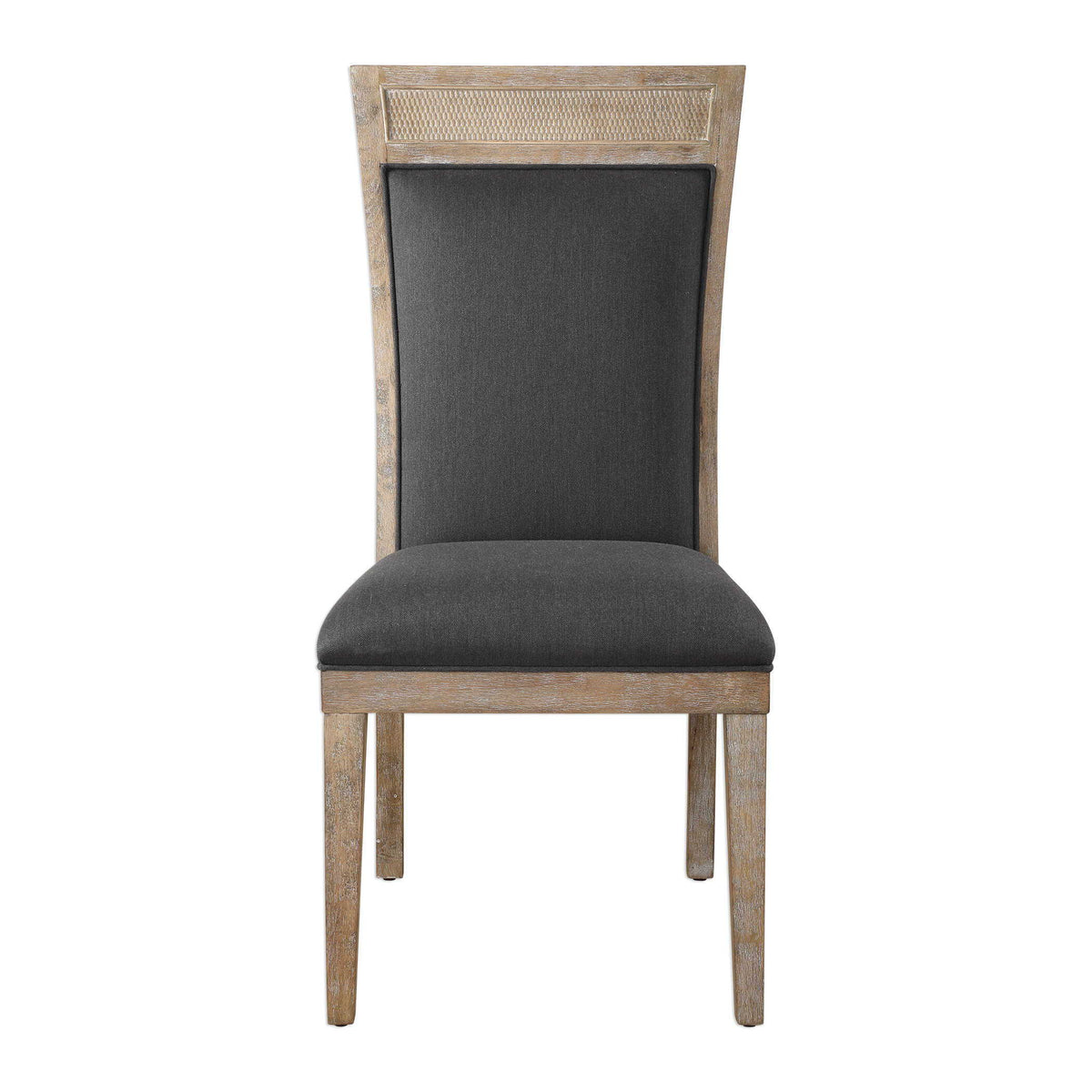 Encore Armless Chair Dark Gray - Black / Light Brown by Uttermost - View 1