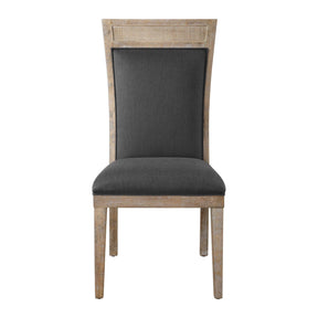 Encore Armless Chair Dark Gray - Black / Light Brown by Uttermost - View 1