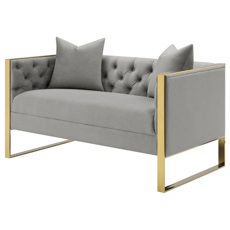 Loveseat - Eastbrook Tufted Back Loveseat Grey